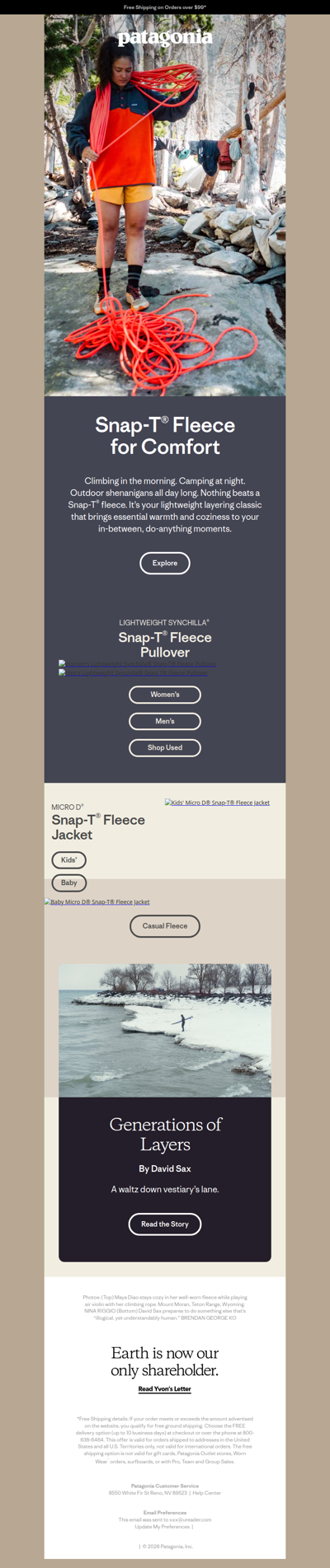 Snap-T fleece for wherever warmth is needed