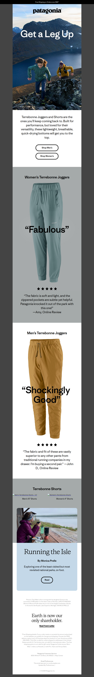 Terrebonne Joggers and Shorts for everywhere