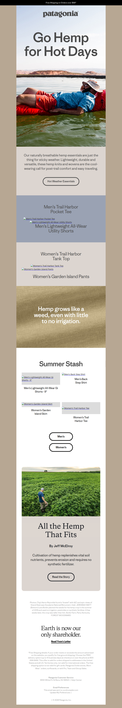 Hemp hot weather essentials