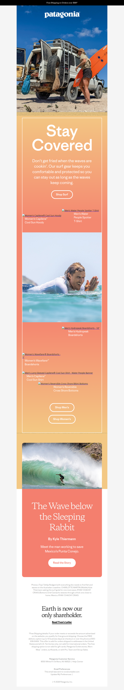 Warm-weather surf gear