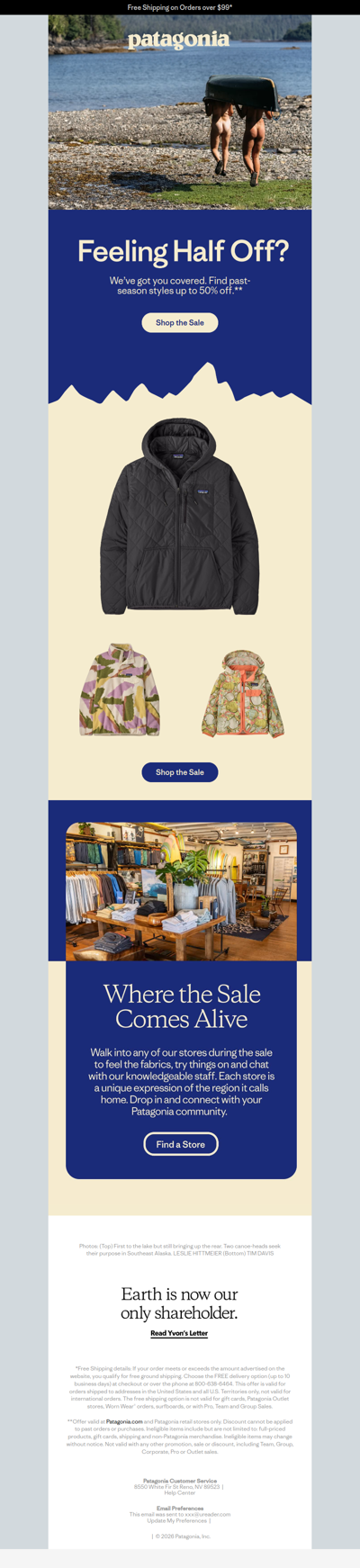 Our summer sale is half off