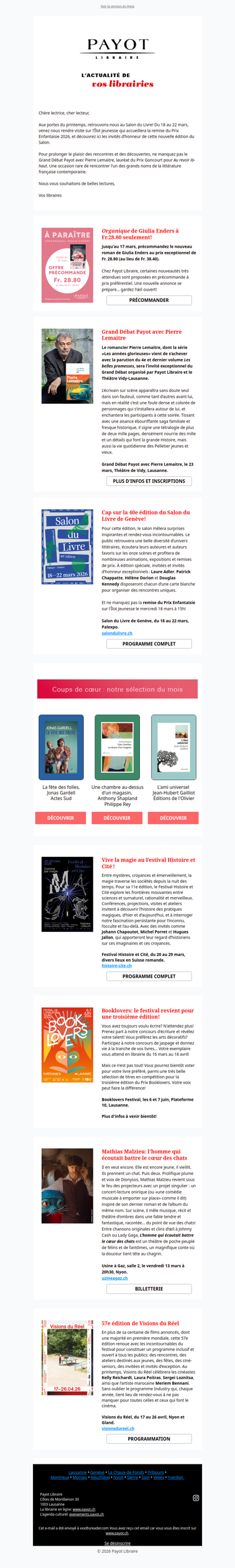 Pierre Lemaitre au Théâtre Vidy-Lausanne