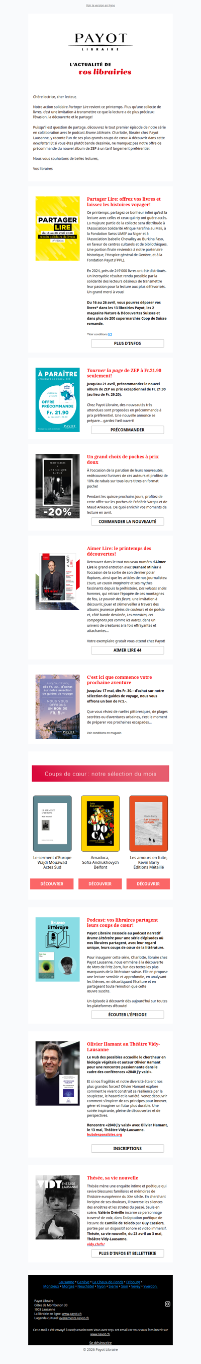 Partager Lire: la récolte solidaire revient!