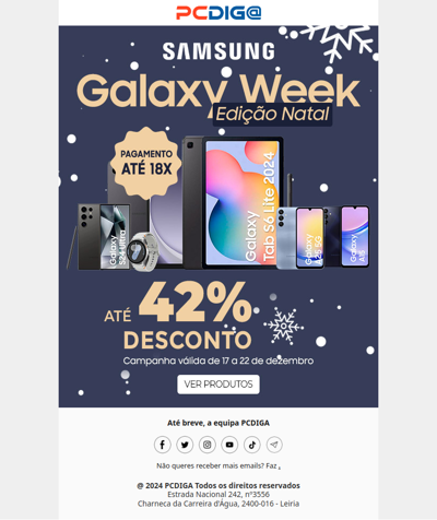 Galaxy Week: Até 42% em Samsung! 💫