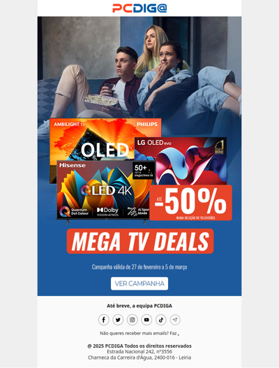 MEGA TV Deals: Tens até 5 de março! 😱