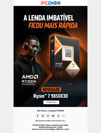 Ryzen 7 9850X3D: a Lenda Imbatível ficou mais rápida