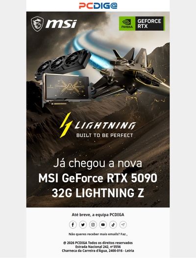 Chegou a MSI GeForce RTX 5090 LIGHTNING Z ⚡