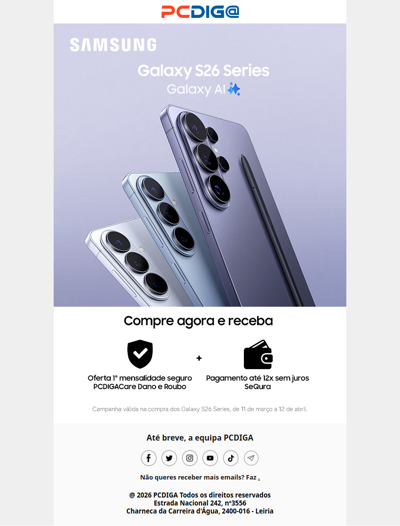 Galaxy S26 Series: já disponível! ✨