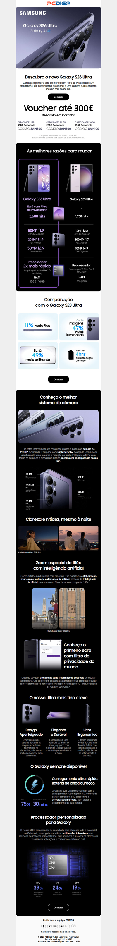 Mais razões para mudar para o Galaxy S26 Ultra