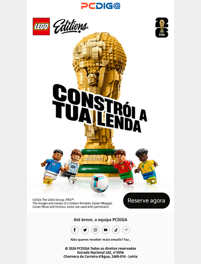 Constrói a tua lenda do Mundial FIFA 2026 ⚽