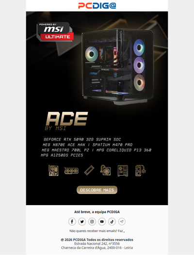 Desktop ACE by MSI: não é um PC, é uma obra-prima. 😍