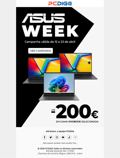 Até 200€ desconto 🫣 Asus Week!