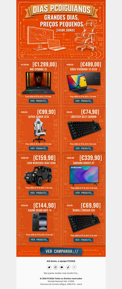 Dias PCDIGuianos: 8 novas promoções 🚀