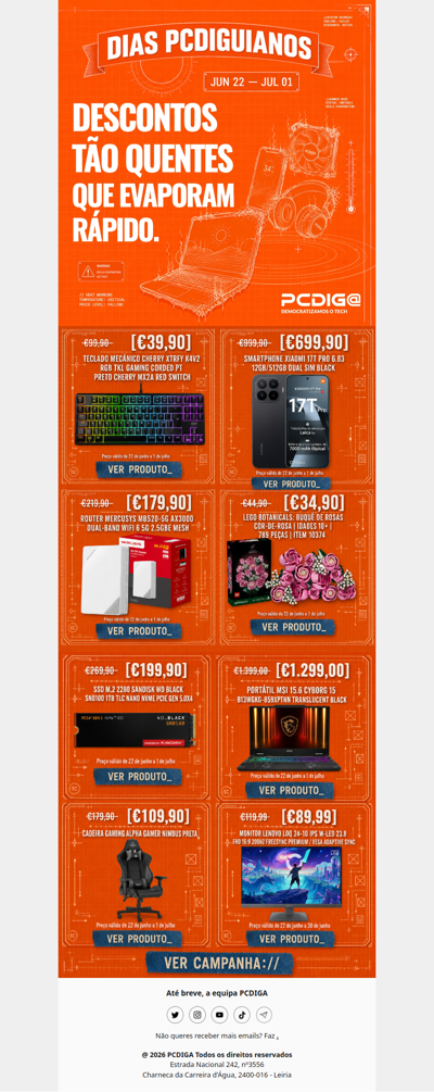Dias PCDIGuianos: 8 promoções que evaporam rápido 🔥