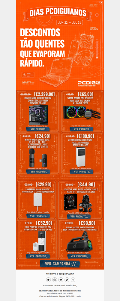Dias PCDIGuianos: último dia a evaporar, coluna Anker a 99,90€ 🔥