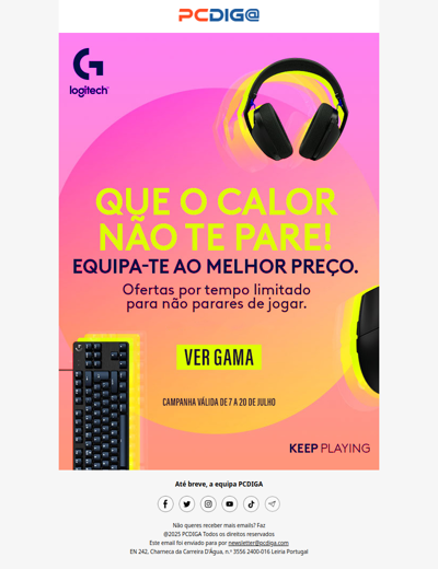 Logitech Summer Deals: até 46% em periféricos gaming!