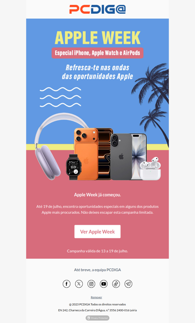 Refresca-te com as oportunidades em Apple