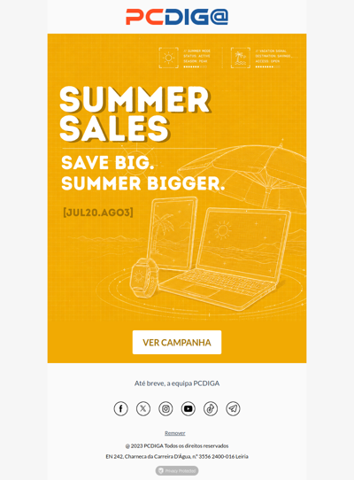 Save Big. Summer Bigger. Summer Sales PCDIGA! 🏖️