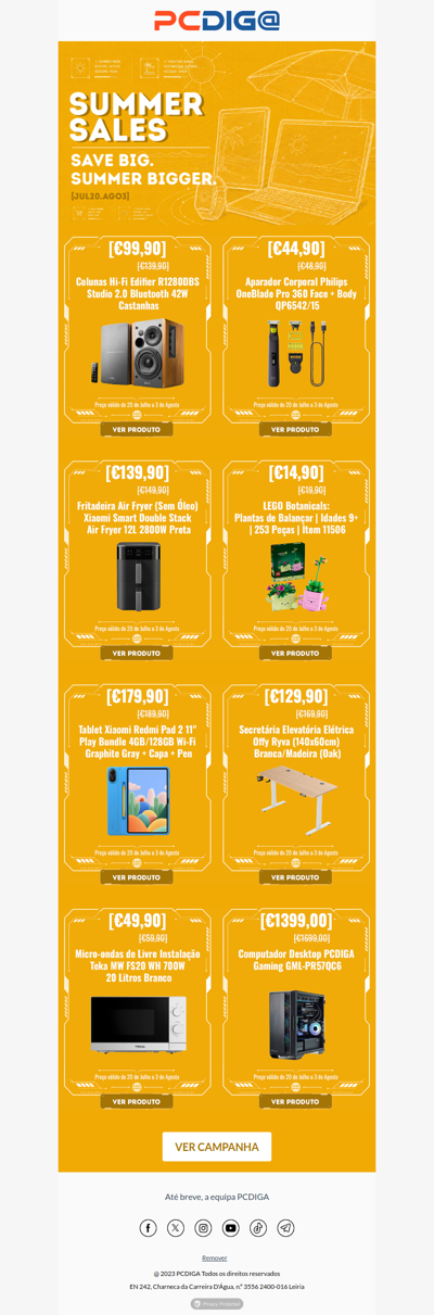 Preços escaldantes. Poupanças reais. 🔥