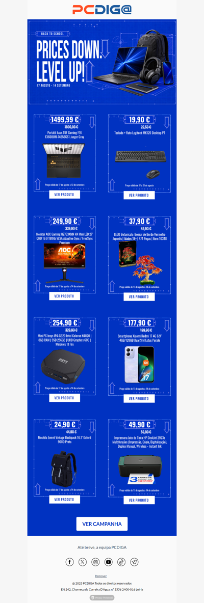 Regresso às aulas com preços em baixa 😉