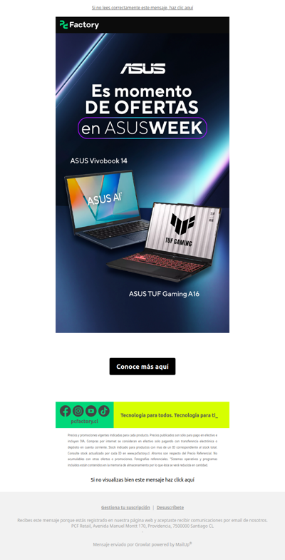 ¡Ofertas imperdibles en esta ASUS WEEK! 🥳 💻Notebooks, monitores, componentes y más