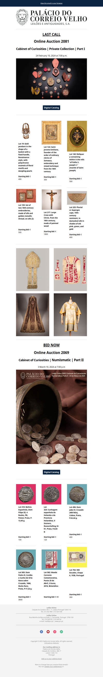 📢 Last Call! Online Auction 2081 + Auction Launch 2069 | Numismatics