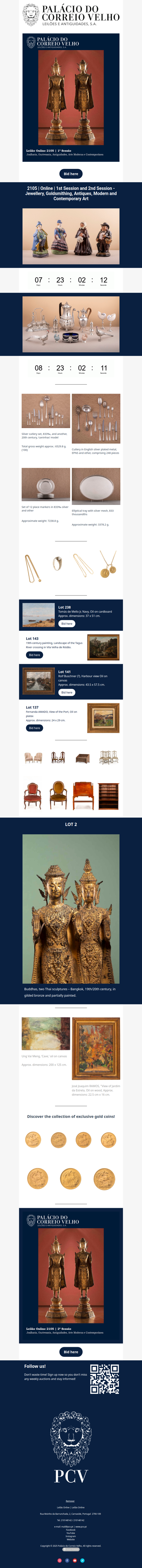 2105 | Online | 1st Session and 2nd Session - Jewellery, Goldsmithing, Antiques, Modern and Contemporary Art