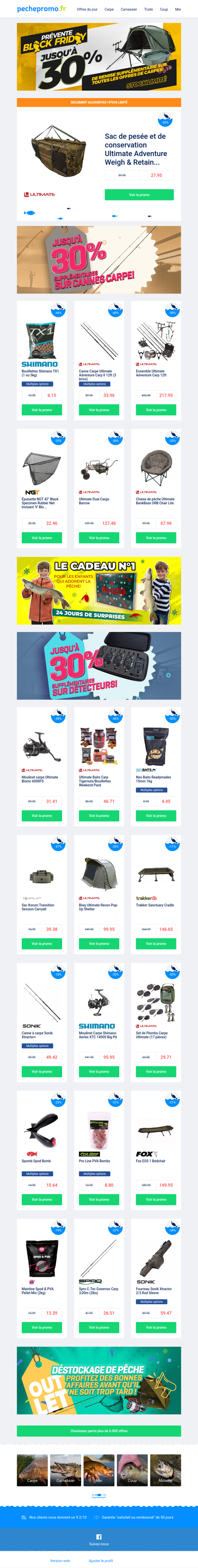 🌪️ Des réductions tempétueuses ! Jusqu’à –30 % sur les offres carpe !