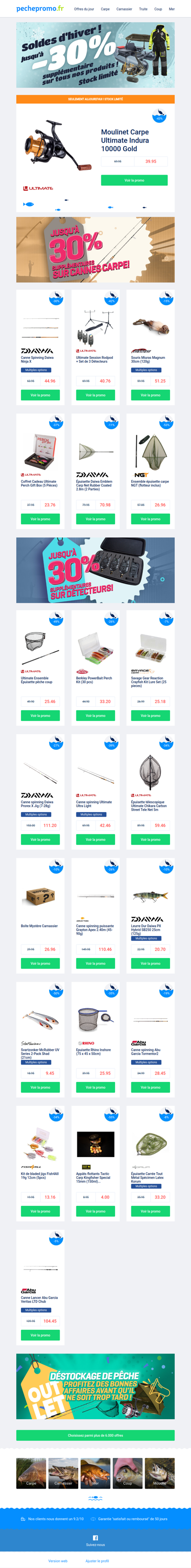 🆙 Saisissez votre chance ! Jusqu'à 30 % de réduction sur toutes les offres.