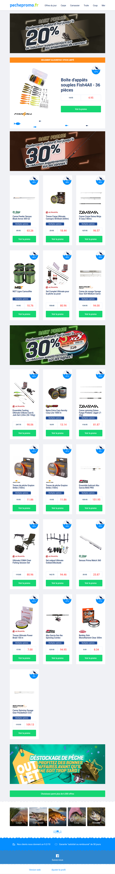 🦐 Sets de pêche jusqu’à -20% | Cannes jusqu’à -30%