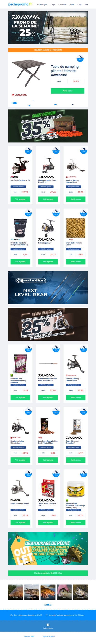 🛒 Remise supplémentaire sur Daiwa, jusqu’à -25%