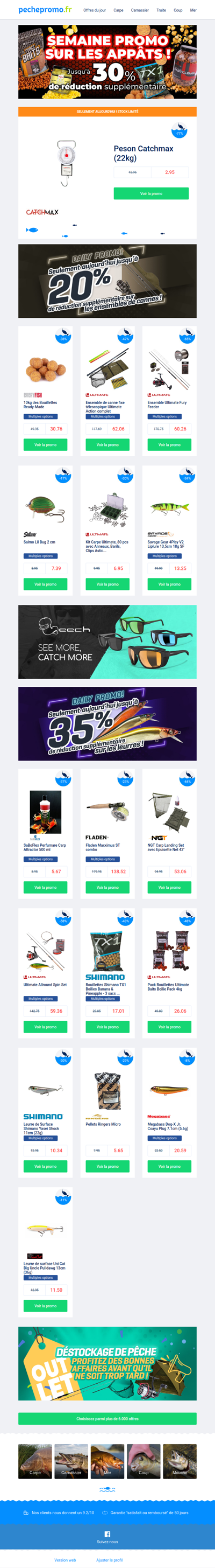 ⏰ Ne tardez pas : appâts jusqu’à -30%