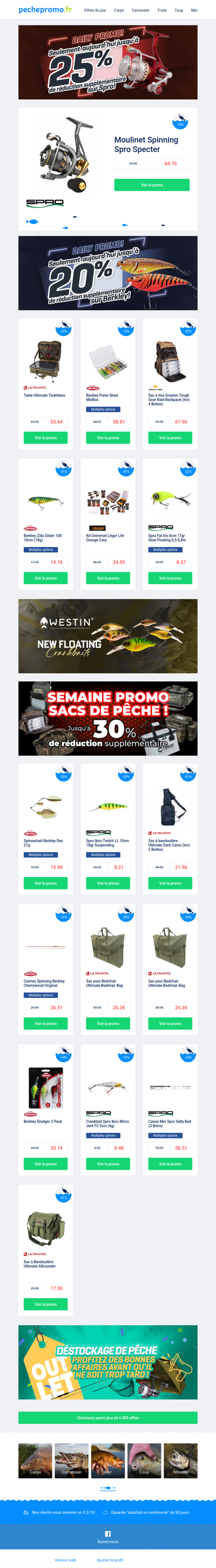 Sacs de pêche en promo | jusqu’à -30 % 🎣