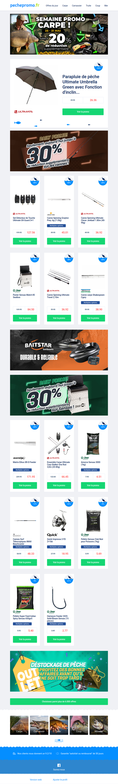 Tout pour votre prochaine sortie de pêche 🎣