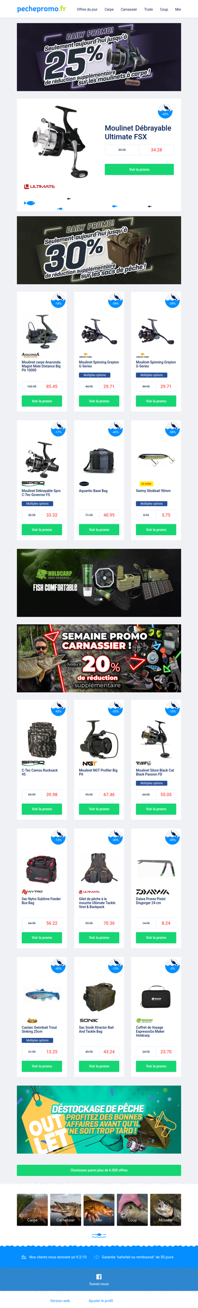 ⚡ Cette semaine, prix encore plus serrés : carnassiers jusqu’à -20 %