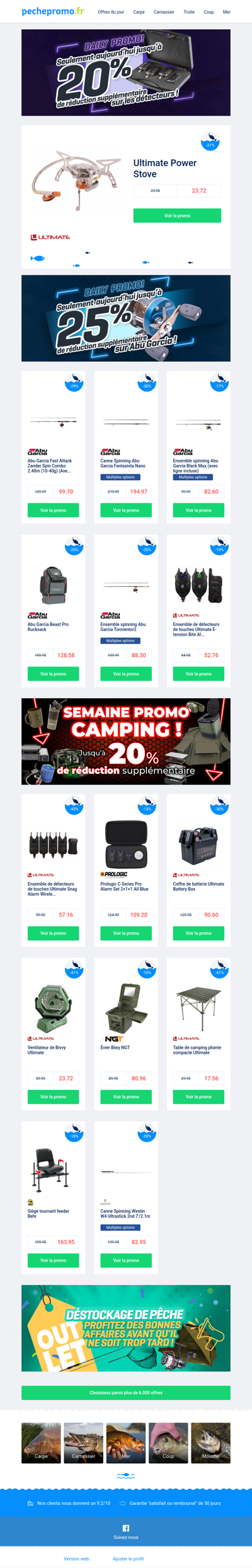 🌄 Prêt pour le camping ? Profitez jusqu’à -20% de réduction