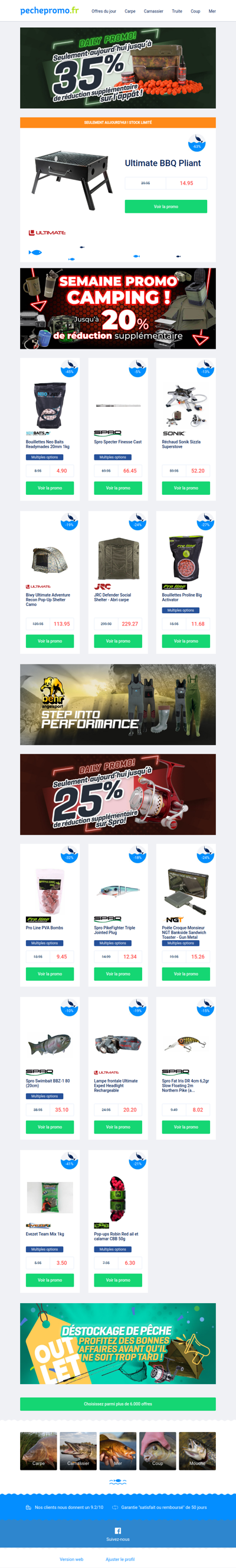 ⛺ Grande semaine promo camping : jusqu’à -20%