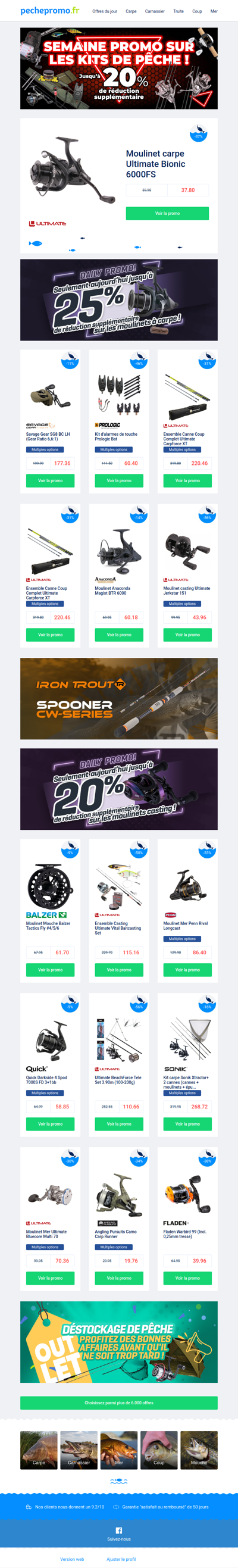 🎣 Tout en un : kits de pêche jusqu’à -20%