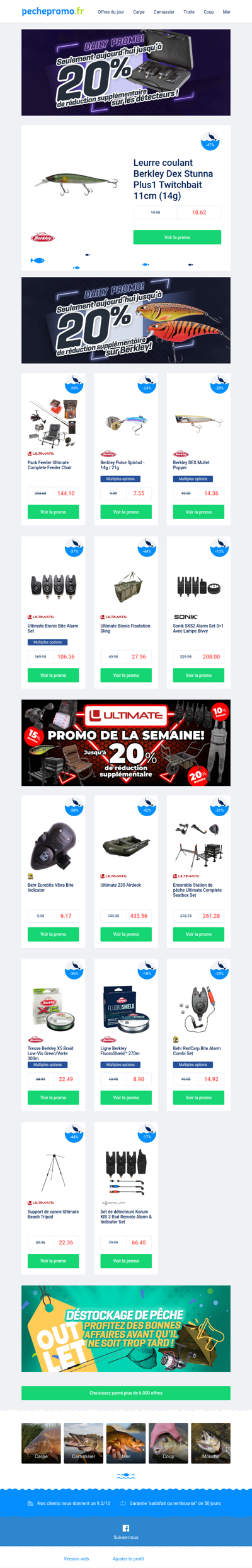 🎣 Promos Ultimate : jusqu’à -20%