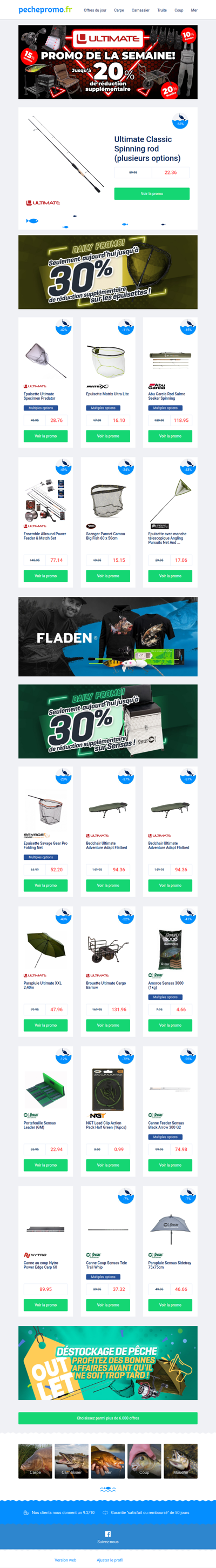 🧊 Des promos fraîches pour les journées de pêche chaudes