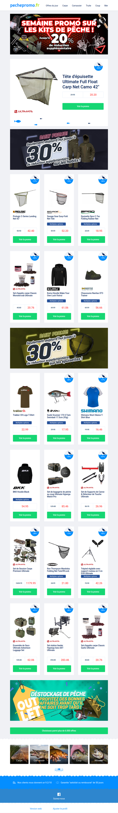 🎣 Kits de pêche pour tous les pêcheurs jusqu’à -20 % !