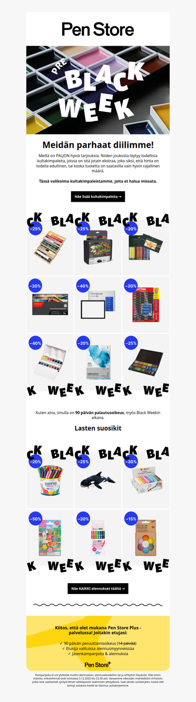 Kultahelmet, joita et saa missata PRE Black Weekillä 🖤