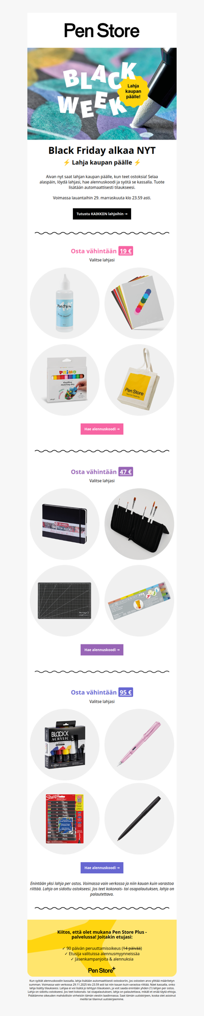 Black Friday alkaa NYT ⚡️ Lahja kaupan päälle