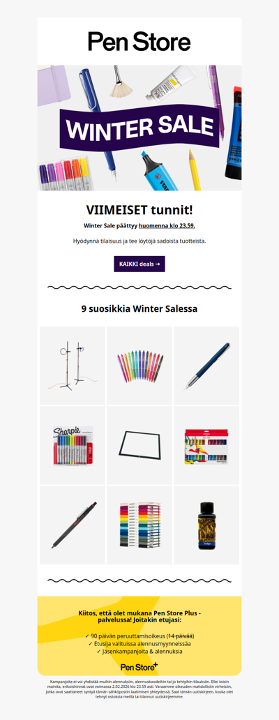 VIIMEISET tunnit Winter Sale -kampanjasta ❄️