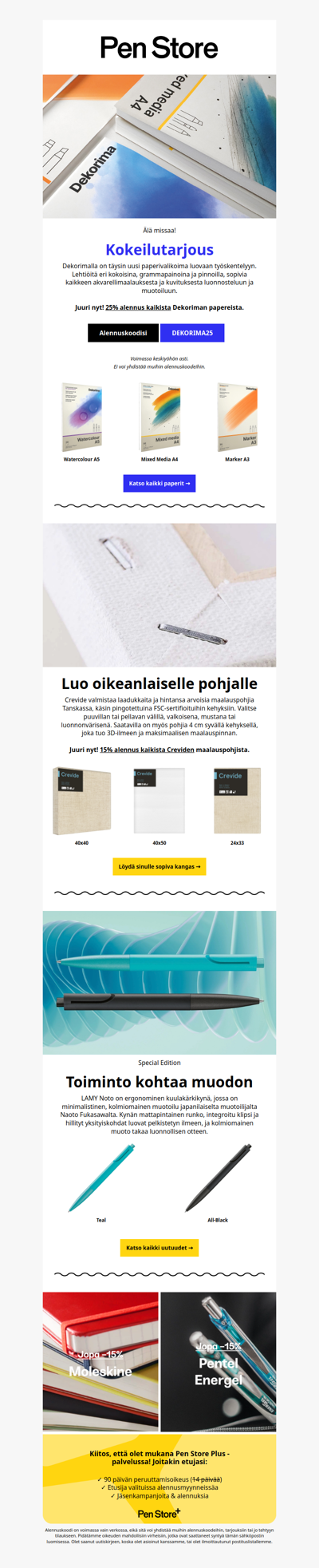 Viimeinen tilaisuus! –25 % alennus Dekoriman papereista 🎉