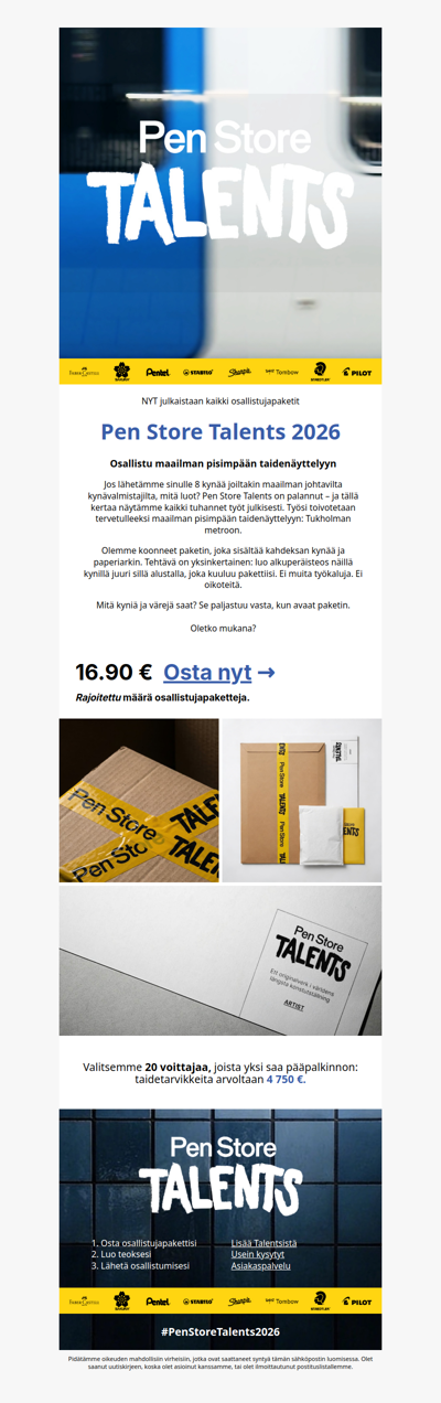 NYT mennään 🔥 Pen Store Talents 2026