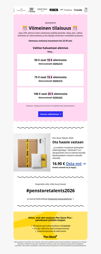 VIIMEISET tunnit 🎊 Älä missaa alennuksiasi