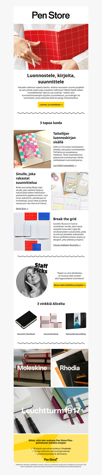 Luonnostele, kirjoita, suunnittele 📚