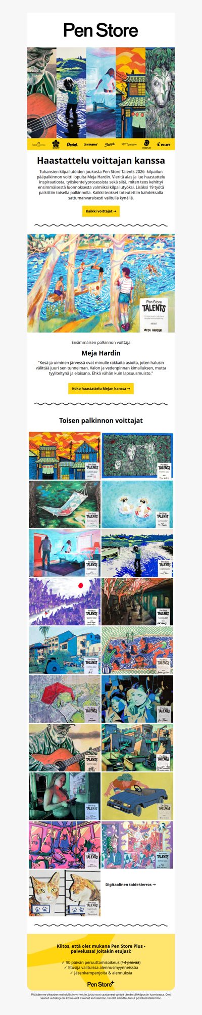 Voittajahaastattelu ✨ Pen Store Talents 2026