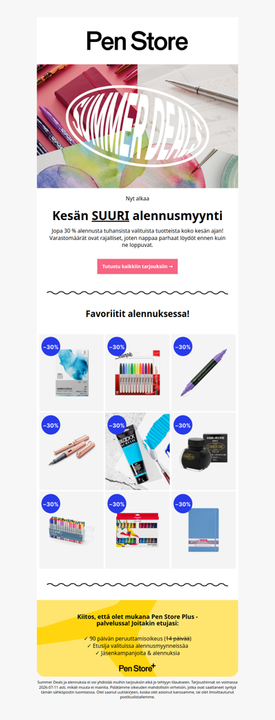 Kesän SUURI alennusmyynti alkaa nyt 💥